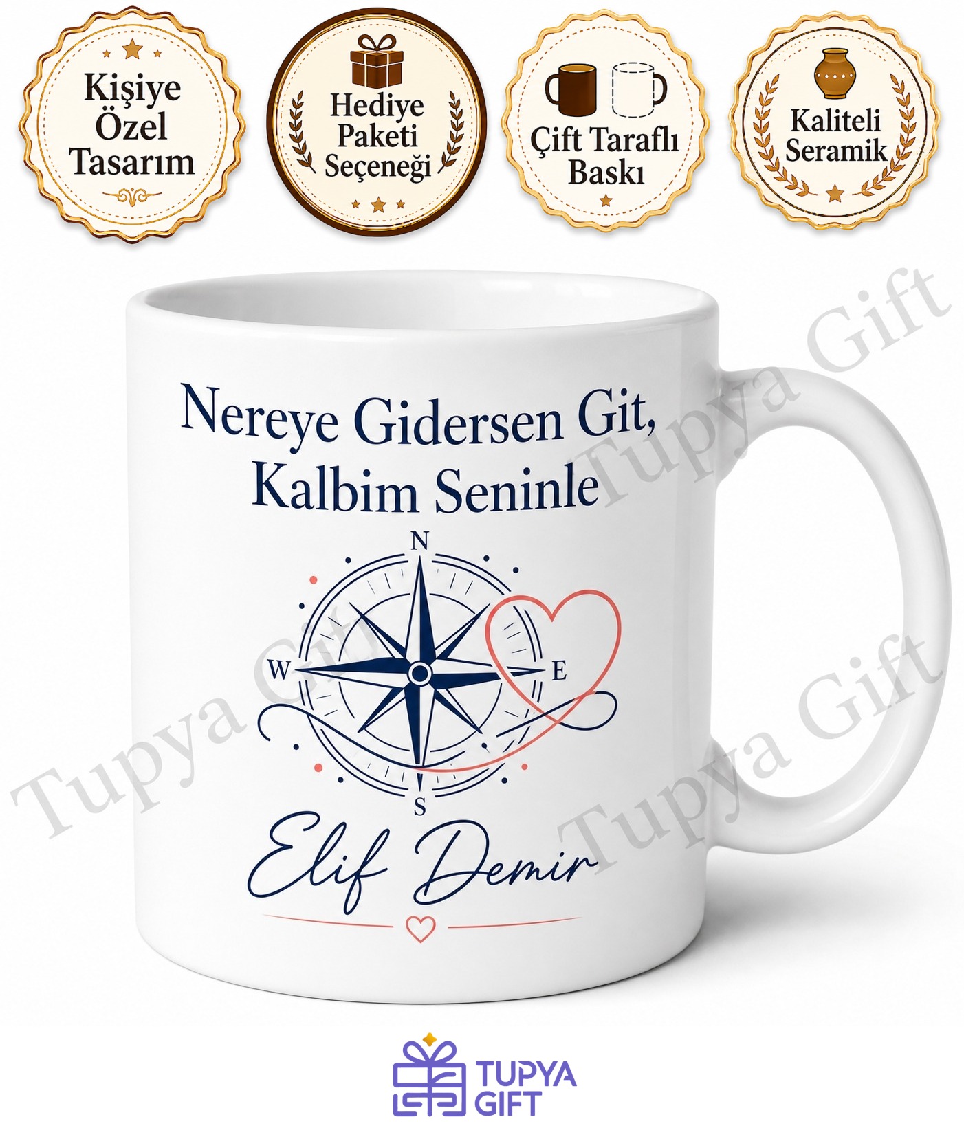 Yurt Dışında Yaşayana Hediye Baskılı Kupa Bardak Gurbet Hatırası