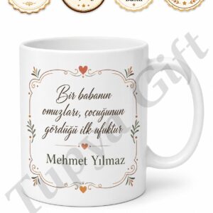 Canım Babam Yazılı Kişiye Özel Baskılı Kupa Bardak Babalar Günü Hediye