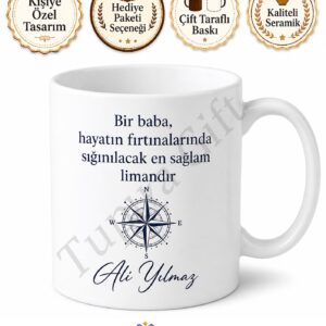 Süper Baba Yazılı Baskılı Kupa Bardak Babalar Günü Hediye Babaya Hediye