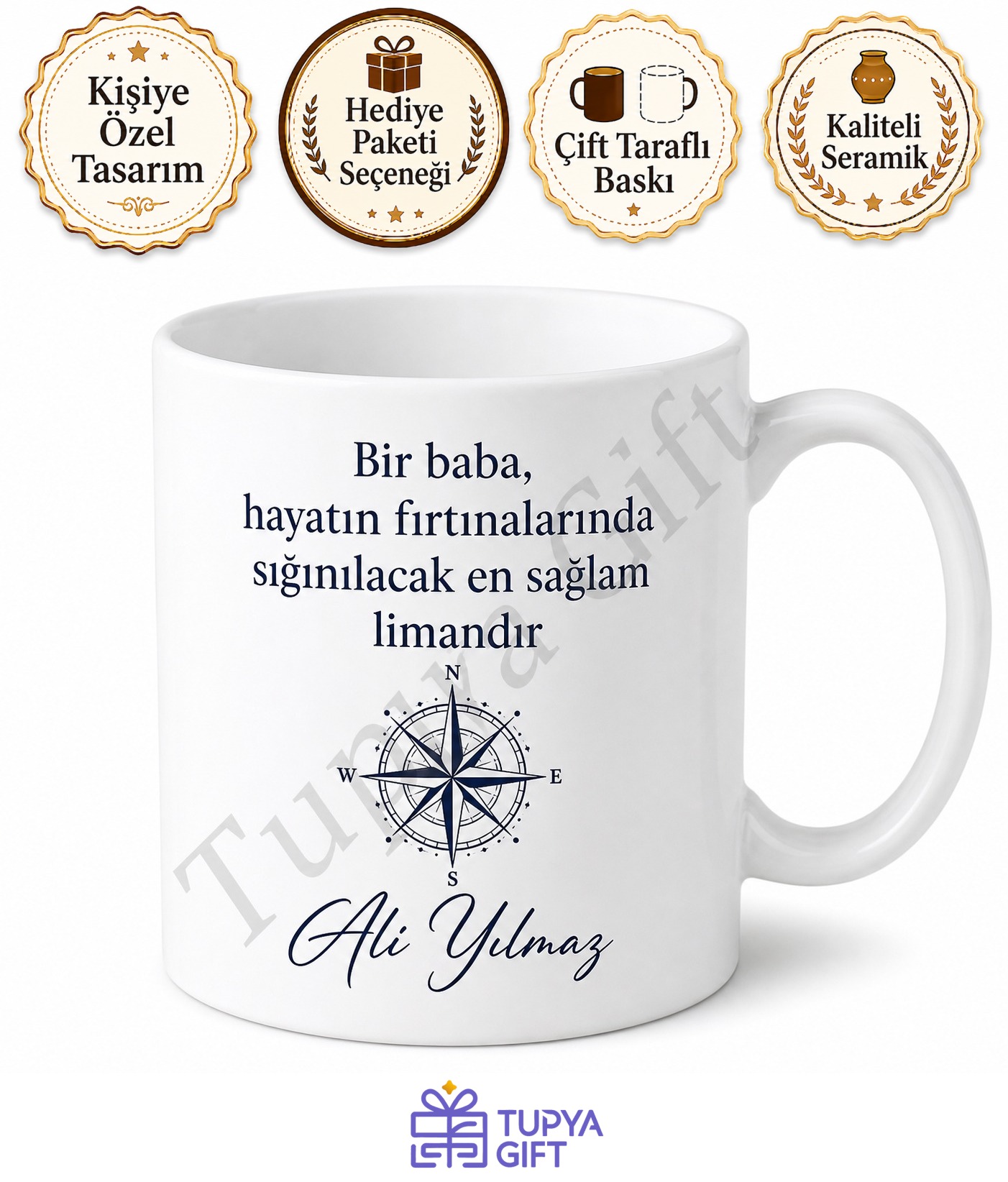 Süper Baba Yazılı Baskılı Kupa Bardak Babalar Günü Hediye Babaya Hediye