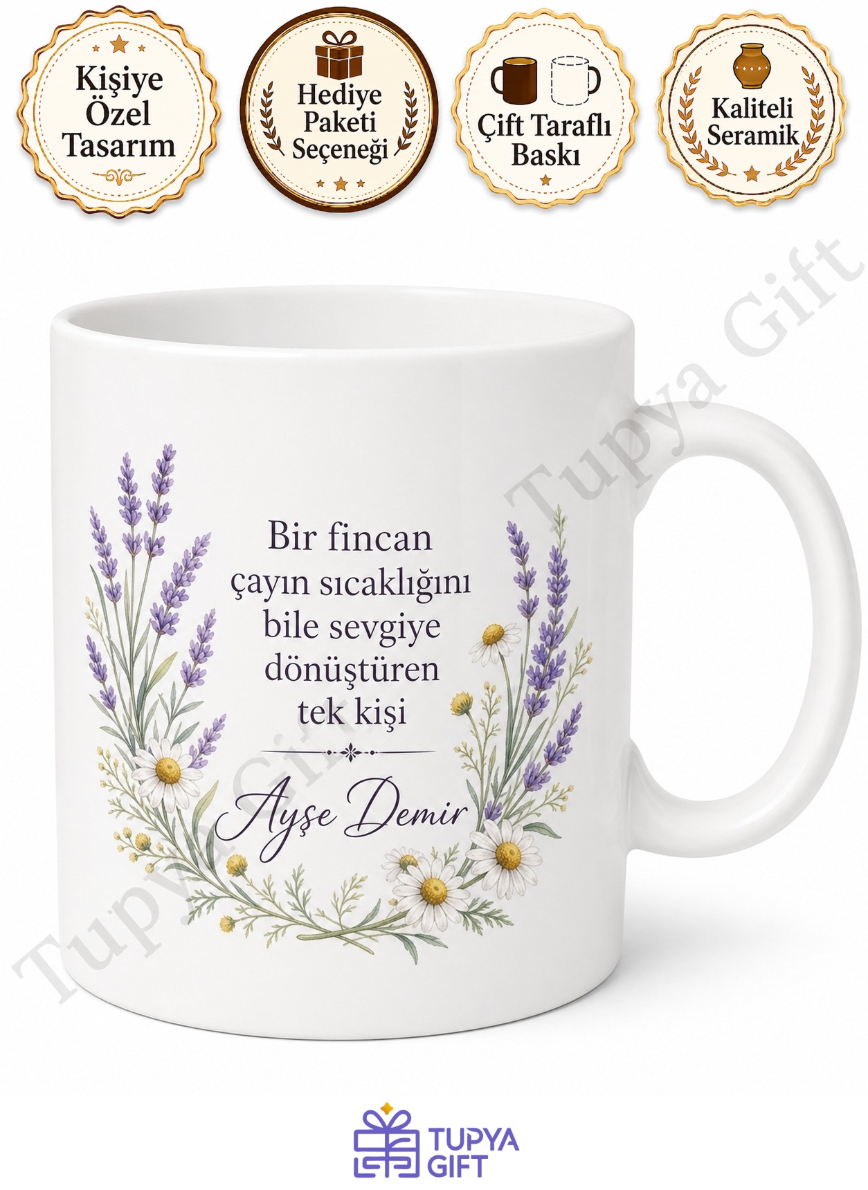 Dünyanın En İyi Anneanesi Yazılı Baskılı Kupa Bardak Anneanne Hediye