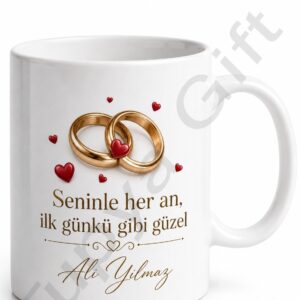 Dünyanın En İyi Eşi Yazılı Özel Tasarım Baskılı Kupa Bardak Hediye
