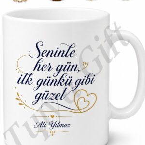 Dünyanın En İyi Kocası Yazılı Baskılı Kupa Bardak Eşe Hediye