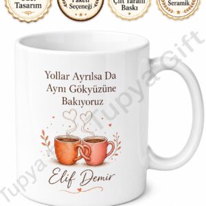 Dünyanın En İyi Arkadaşı Yazılı Baskılı Kupa Bardak Hediye