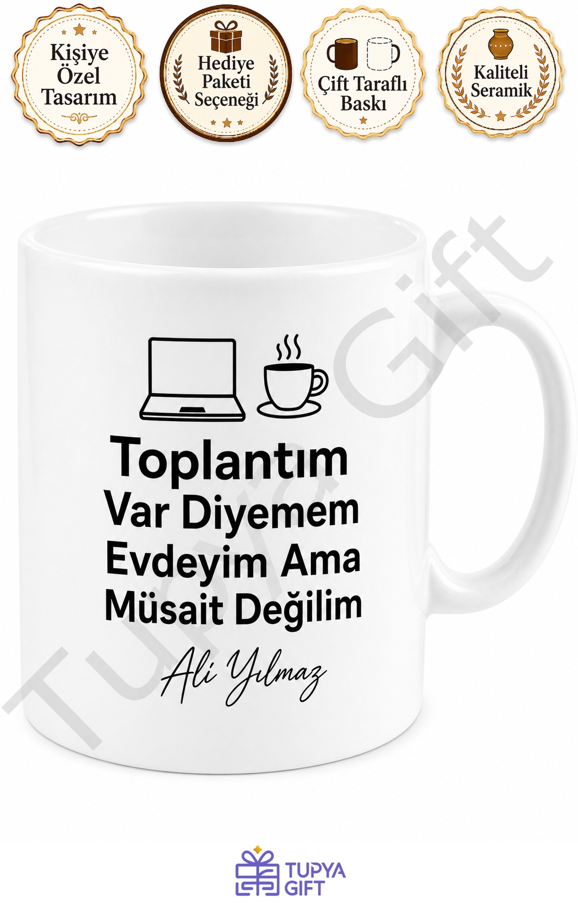 Serbest Çalışan İçin Komik Yazılı Baskılı Kupa Bardak Freelancer Hediye