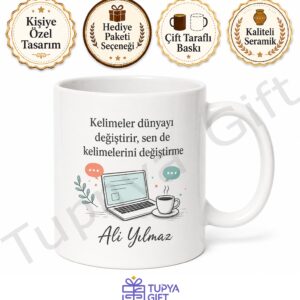 Blogger Hediyesi Baskılı Kupa Bardak Özel Tasarım İçerik Üretici Hediye