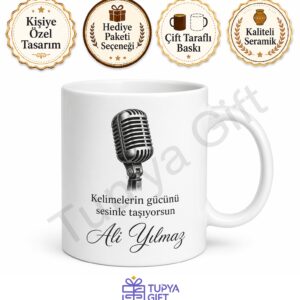 Spiker Hediyesi İsme Özel Baskılı Kupa Bardak Sunucu Hediye Mug