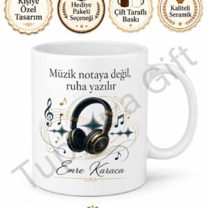 Prodüktör Hediyesi İsme Özel Baskılı Kupa Bardak Müzik Yapımcısı Hediye