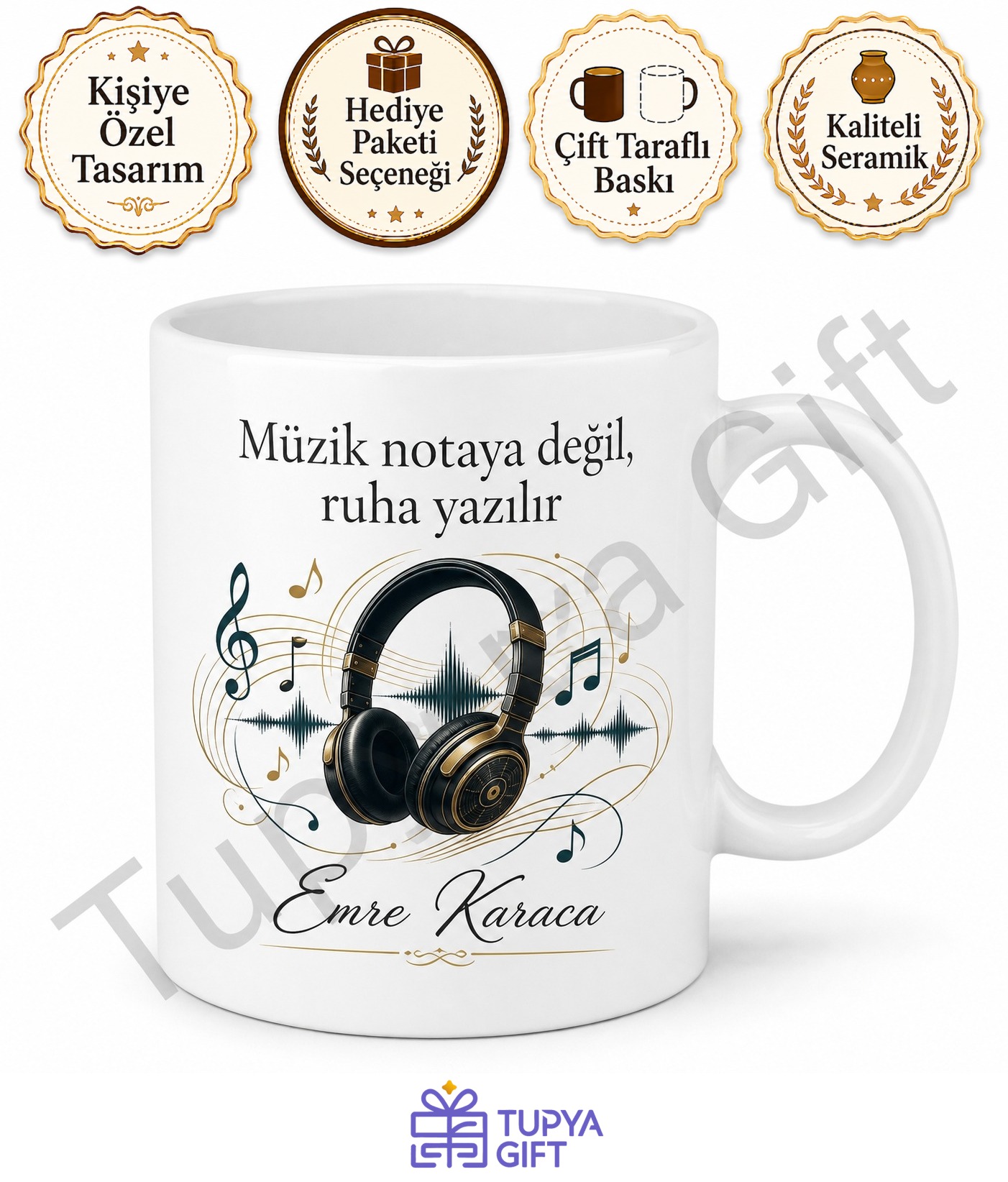Prodüktör Hediyesi İsme Özel Baskılı Kupa Bardak Müzik Yapımcısı Hediye