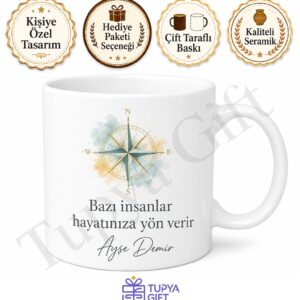 Rehber Öğretmene Hediye İsme Özel Baskılı Kupa Bardak Hatıra Hediye