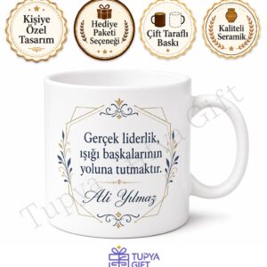 Müdür Yardımcısına Hediye Baskılı Kupa Bardak Özel Tasarım Porselen