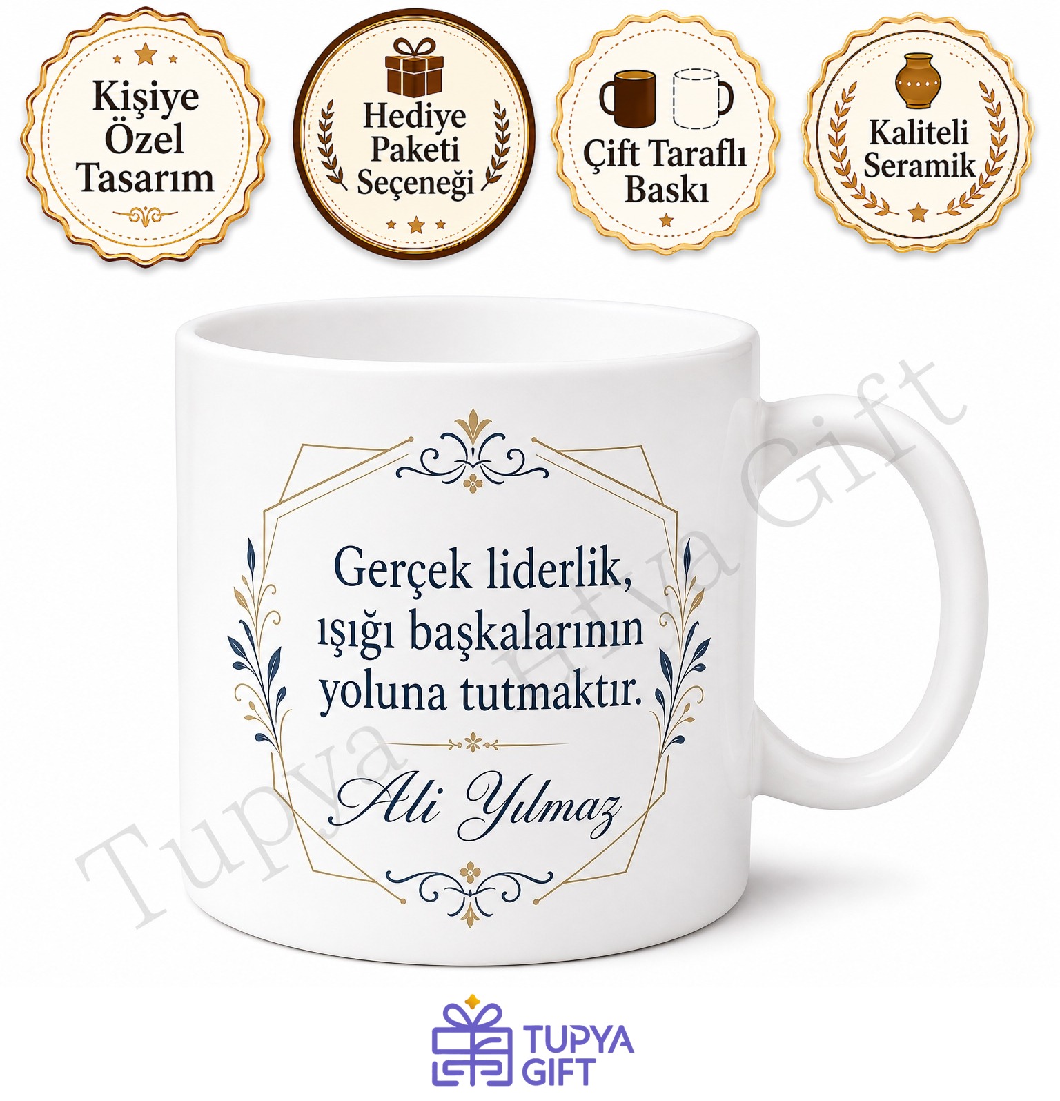 Müdür Yardımcısına Hediye Baskılı Kupa Bardak Özel Tasarım Porselen