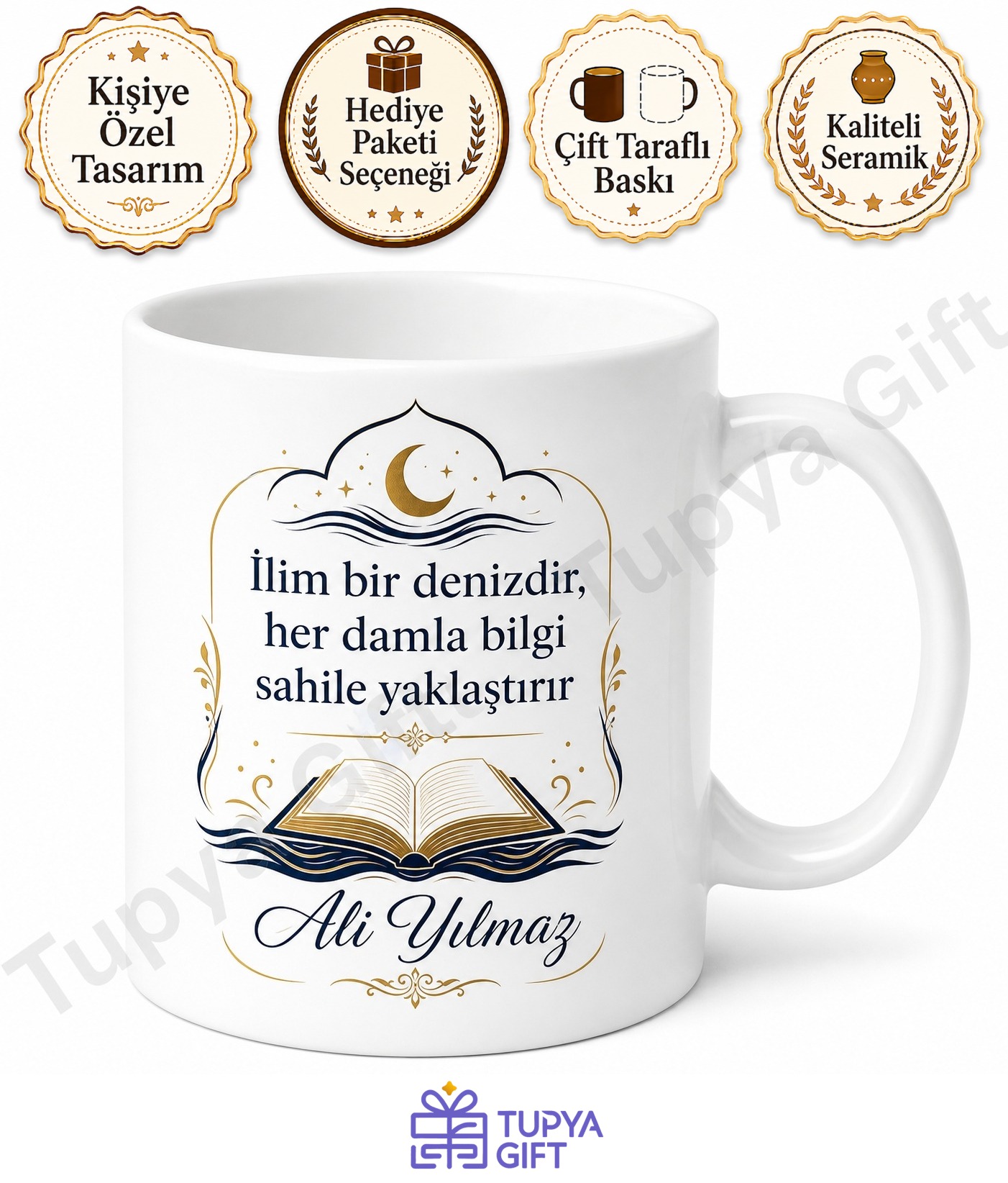 İlahiyat Öğrencisine Hediye Kişiye Özel Baskılı Kupa Bardak İlahiyat Hediye