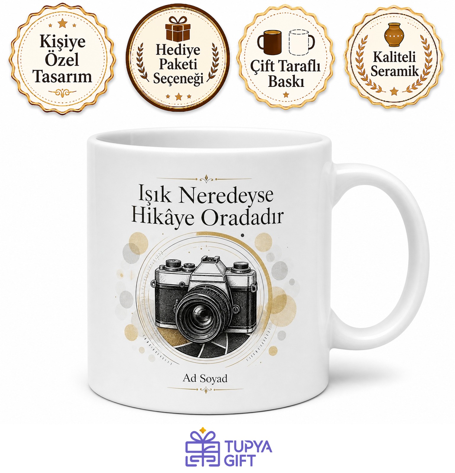 Fotoğraf Sanatı Temalı Kupa Bardak Fotoğrafçıya Hediye Işık Teknikleri Tasarım