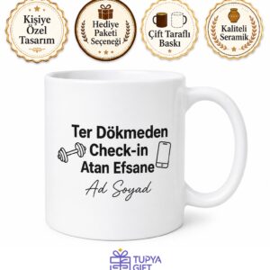 Spor Salonuna Fotoğraf İçin Giden Arkadaşa Esprili Kupa Bardak Hediye