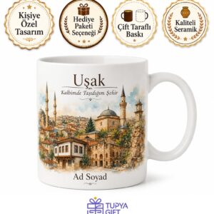 Uşak Şehir Anısı Fotoğraflı Kupa Bardak Hatıra Hediye