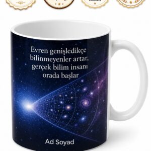 Astrofizikçiye Hediye Işık Yılı Yıldız Doğumu Evrenin Genişlemesi Baskılı Porselen Kupa Bardak