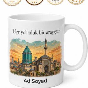 Konya Şehir Hatırası Fotoğraflı Kupa Bardak Hediye Hatıra Porselen Mug
