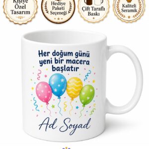 Kişiye Özel Doğum Günü Çocuğu Kupa Bardak İsimli Hediye