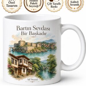 Bartın Şehir Hatırası Fotoğraflı Kupa Bardak Hediye Anı Bardağı