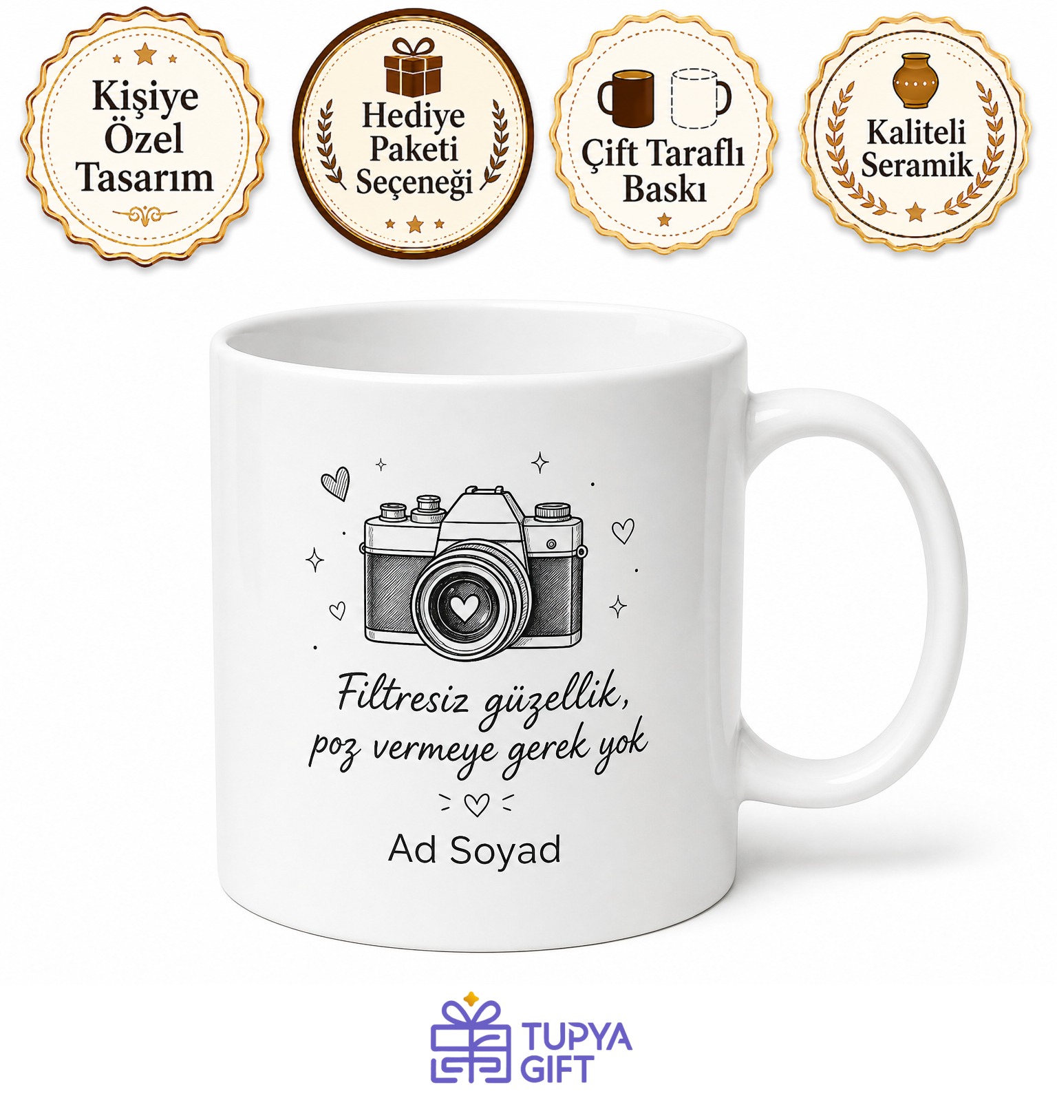 Sürekli Fotoğraf Çekilen Arkadaşa Filtresiz Güzellik Poz Ver Kupası Hediye