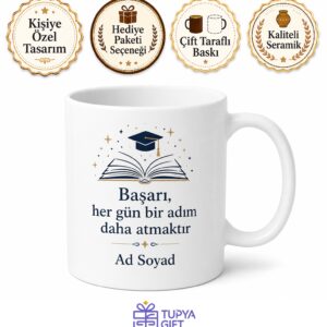 Sınava Hazırlanan Öğrenci İçin Kişiye Özel İsimli Baskılı Kupa Bardak Motivasyon Hediyesi