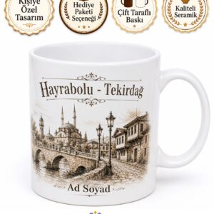 Hayrabolu Tarihi Dokusu Tekirdağ Hatırası Hediye Kupa Bardak Porselen