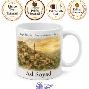 Savur Tarihi Dokusu Doğası Mardin Hatırası Kupa Bardak Hediye