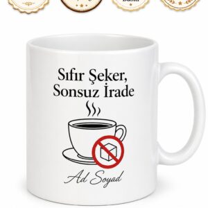 Diyete Tam Uyan İradesi Çelik Gibi Olanlara Sıfır Şeker Kupası Hediye
