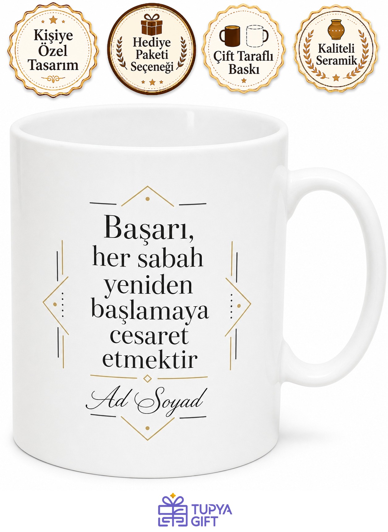 Kişiye Özel İş Günü Motivasyonu Baskılı Kupa Bardak Hediye