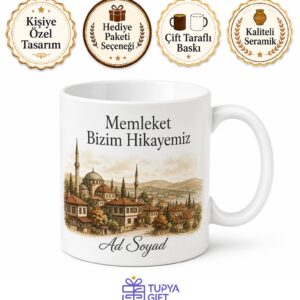 Memleket Bizim Hikayemiz Baskılı Kupa Bardak Nostaljik Hediye