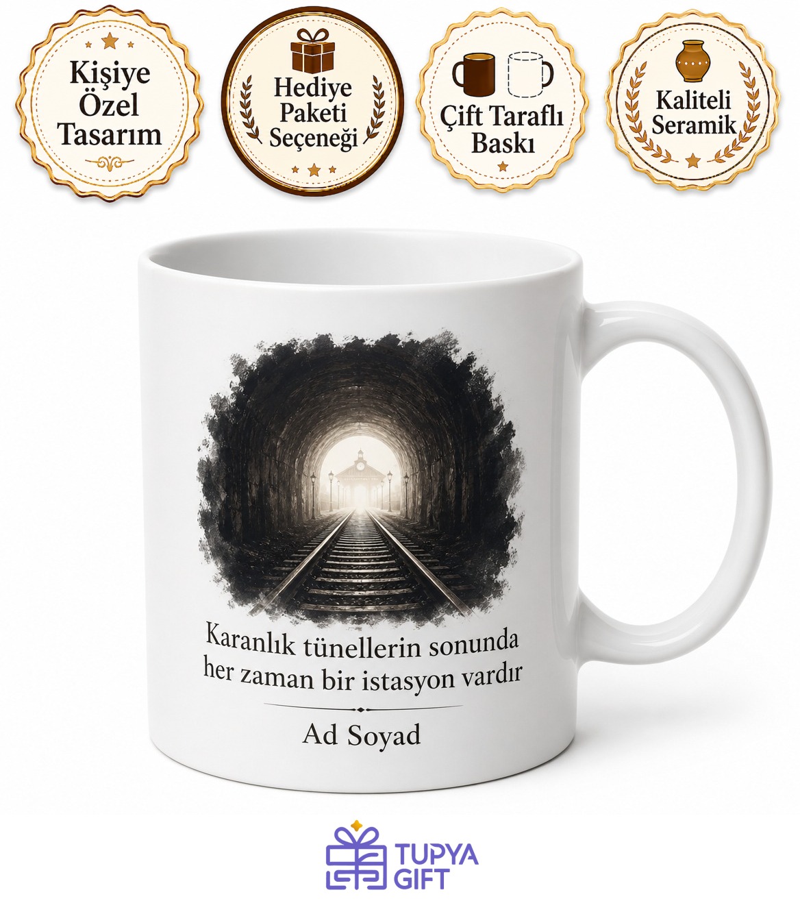 Metro Sürücüsüne Kapı Kapanıyor İstasyon Durakları Tünel Karanlığı Kupa Bardak Hediye