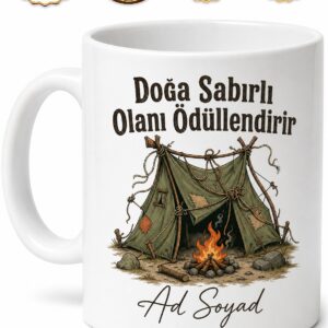 Çadır Kurmayı Öğrenenlere Polleri Kırma Tente Bağlama Macerası Kupa Hediye Bardak