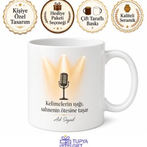 Motivasyon Konuşmacısına Sahne Işıkları İlham Veren Sözler Kupa Bardak Hediye