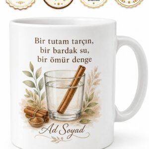 Suya Tarçın Çubuğu Atanlara Kan Şekeri Dengeleyici Fit Kupa Bardak Hediye