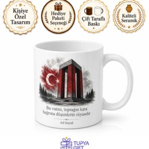 Çanakkale Geçilmez Şehitler Abidesi Gurur Verici Hediyelik Kupa Bardak Hediye