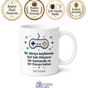 Konsol Severlere Özel Tasarım Baskılı Kupa Bardak Gamer Hediye