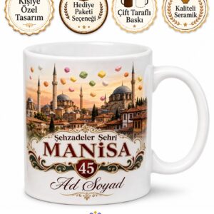 Manisa Plakalı Mesir Macunu Şehzadeler Şehri Kupa Bardak Hediye
