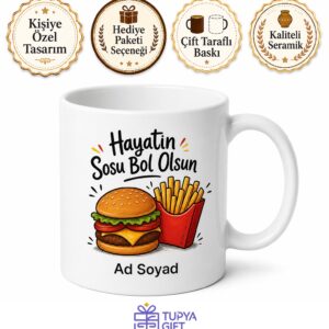 Hamburger Ve Patates İkilisinden Vazgeçemeyenlere Fast Food Kupa Bardak Hediye