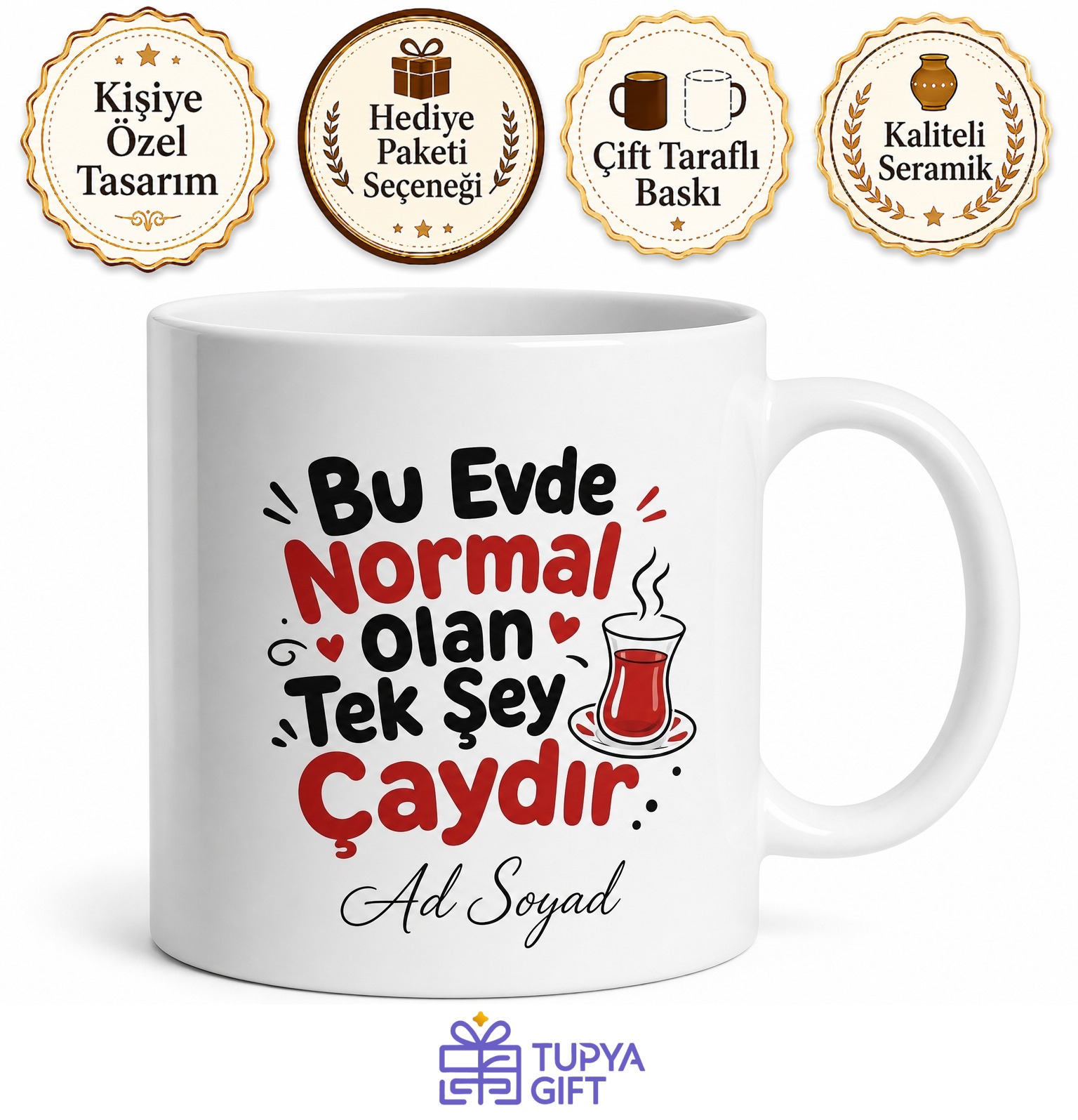 Aile Mizahı İçin Kişiye Özel Komik Baskılı Kupa Bardak Hediye