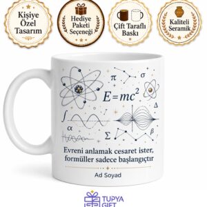 Kişiye Özel Fizik Meraklısı Kupa Bardak İsimli Hediye Fizikçi Mug