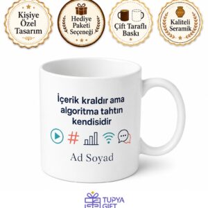 Dijital Medya Pazarlama Öğrencisine Sosyal Algoritma İçerik Kupa Bardak Hediye