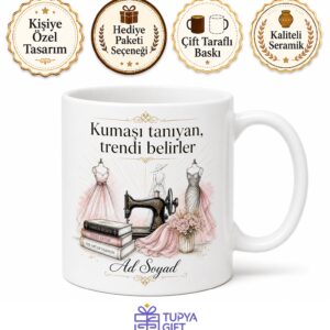 Moda Tasarım Temalı Kupa Bardak Trend Takipçisi Podyum Dikiş Hediye