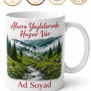 Alucra Ormanları Yaylaları Karadeniz Ruhu Seramik Kupa Bardak Hediye
