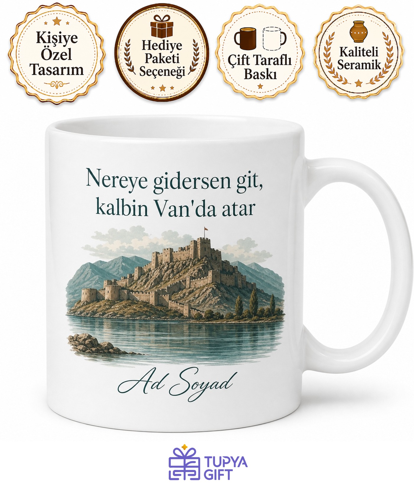 Vanlı Gurbetçiye Memleket Özlemi Kupa Bardak Hediye Van Hatıra