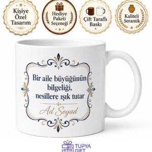 Kayınpeder İçin Kişiye Özel Mesajlı Baskılı Kupa Bardak Aile Hediyesi