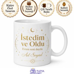 Evrensel Çekim Yasası İstedim ve Oldu Başarı Şans Kupası Hediye Bardak