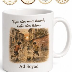 Sokak Çocukları Mahalle Maçı Nostaljik Dostluk Kupası Eski Günler Anı Hediye Kupa Bardak