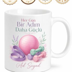 Pilates Topu Direnç Bandı Sıkılaşma Motivasyon Kupası Hediye Çay Bardağı