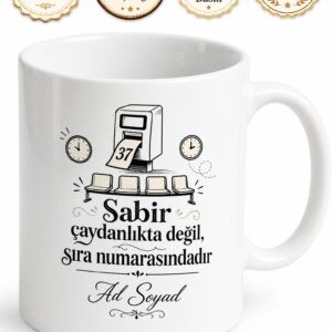 Kamu Kurumu Sıra Beklerken Sabır Kupası Komik Hediye Bardak Espri Kupa